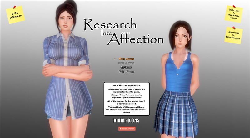 Research Into Affection - Version 0.6..1 by Boomatica Win/Mac/Android