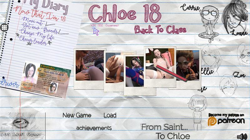 Chloe18 – Back To Class – Version 40.1 + December X-mas/holiday update + Walkthrough + CG + German translation + Achievements of Chloe by GDS Win/Mac/Android