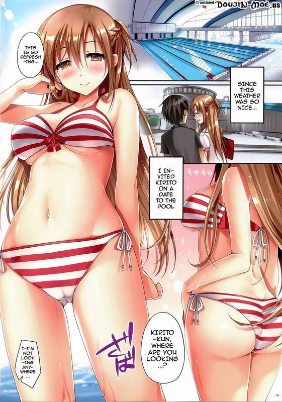 Fully colored and uncensored manga with sexy babe wearing swimsuit, school uniform and kimono