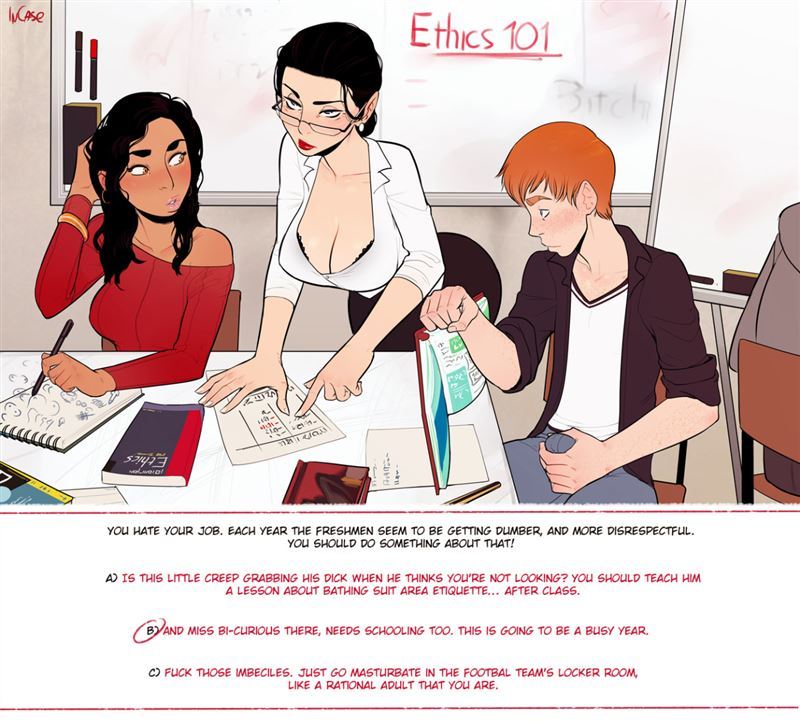 School ethics where teacher is a horny shemale and loves to fuck students