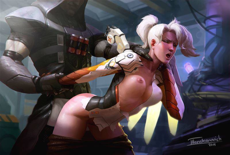 Even more hot Overwatch porn parody artworks from Mercy Update