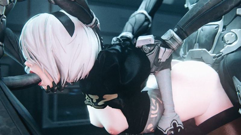 Gif Comic with 2B from Nier Automata
