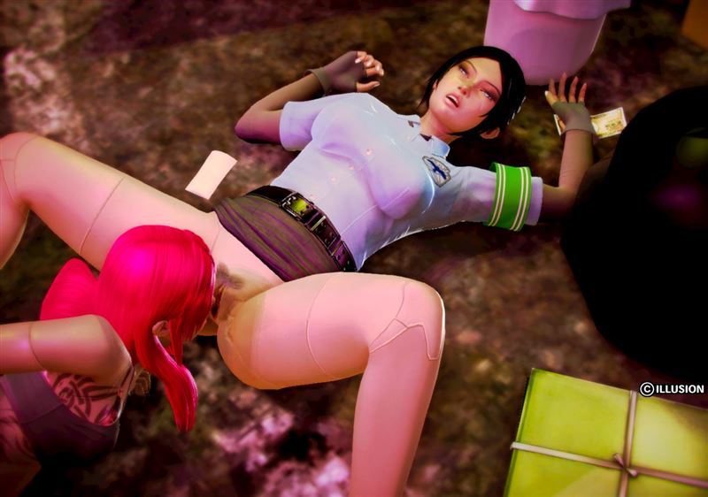 illusion – Bad area – Honey select with police woman and strap-on