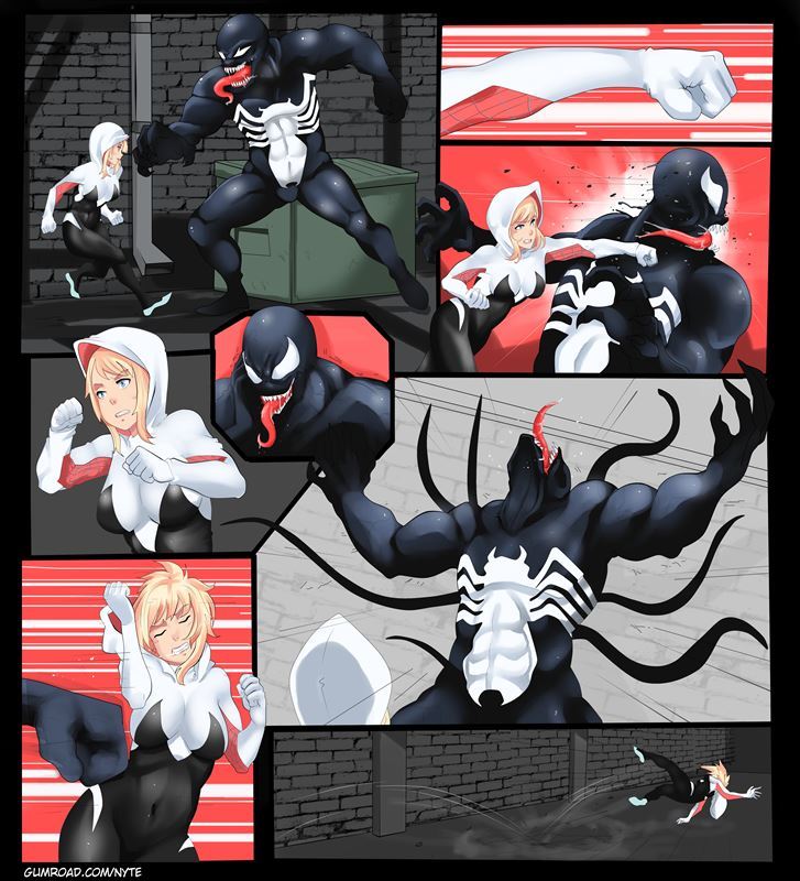 Nyte Spider Gwen vs Venom Spiderman