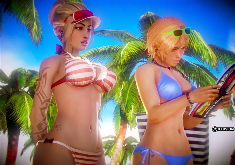illusion – Summer bathing – Honey select and lesbian sex on the beach in public