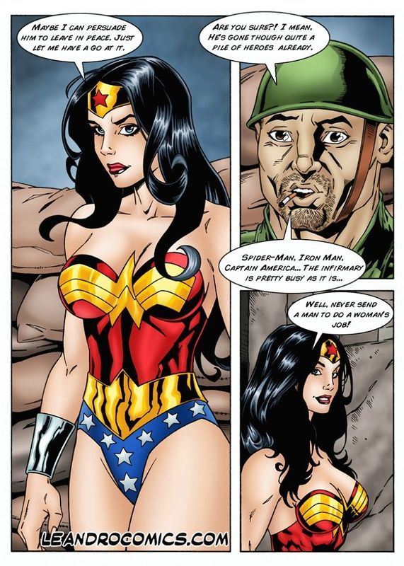 Leandro Comics Wonder Woman versus the Incredibly Horny Hulk!