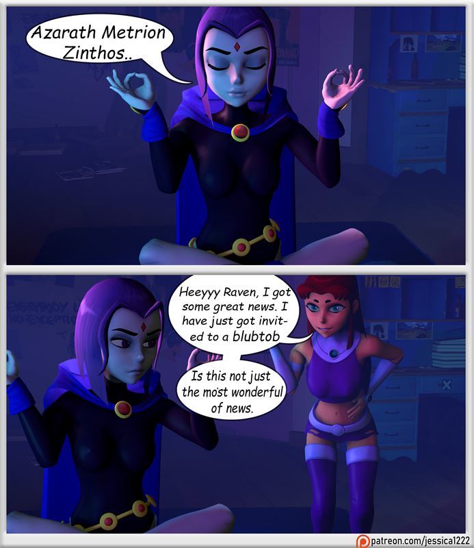 Jessica1222 - Raven and Starfire and The alien gloryhole - Teen Titans - Ongoing