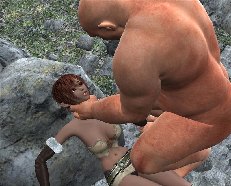 Sexy Elf Teen fuck Petite body fucked by monster orc outdoors in [Zafo] Wanted Oog