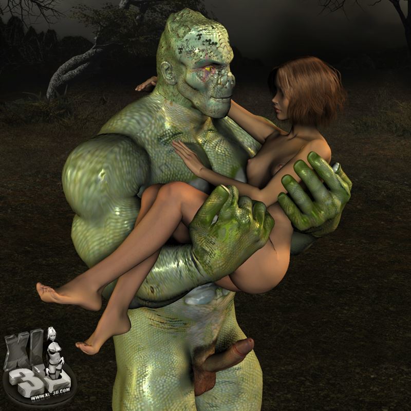 XL-3D] Monster Lizard king with monster cock fucks a girl outdoors ...