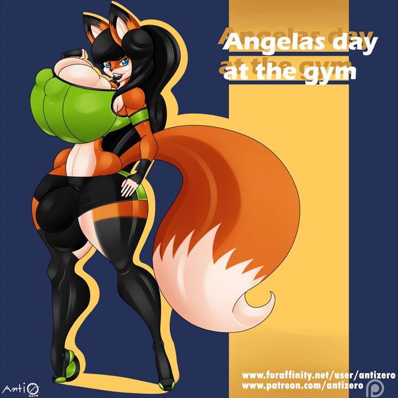 Sexy fox girl Angelas day at the gym by Antizero