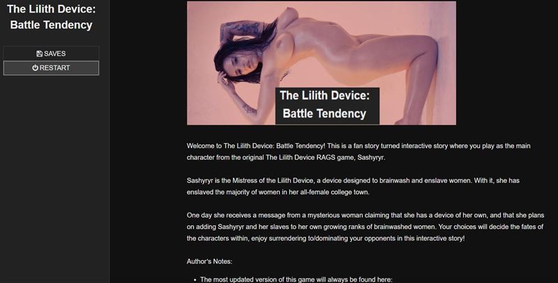 Alastor7 The Lilith Device: Battle Tendency Version: 0.4.0 update