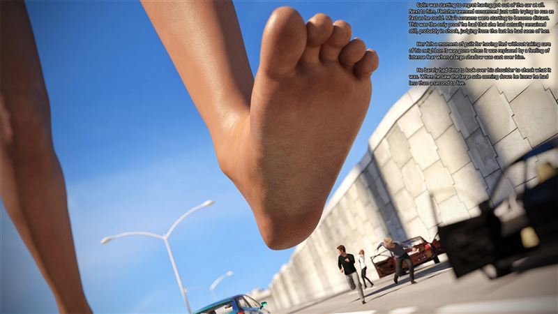 Giantess babe attacking the city in Redfiredog - Ascension 2