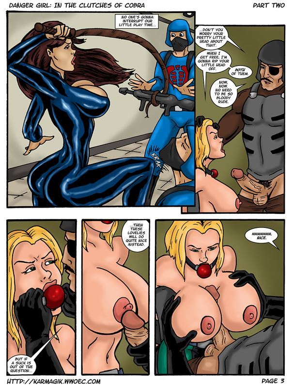 Superhero babe Danger Girl and her love for submission and BDSM