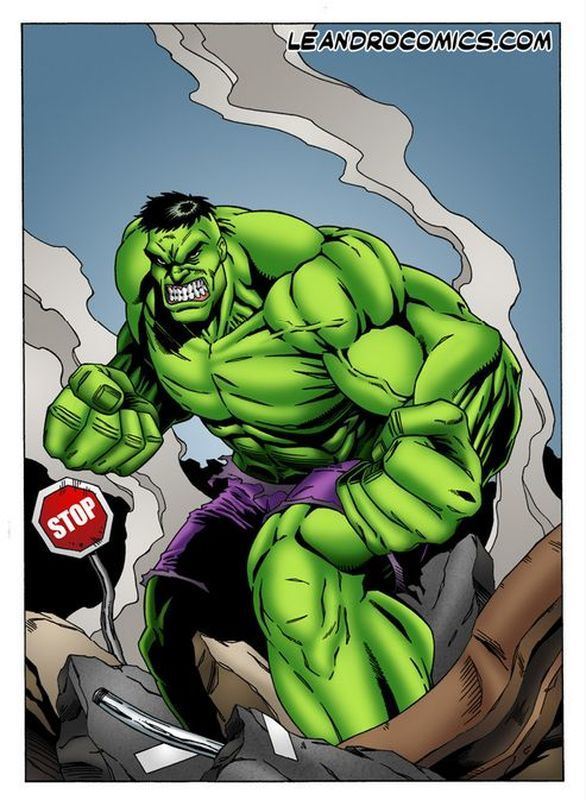 Leandro Comics Wonder Woman versus the Incredibly Horny Hulk!