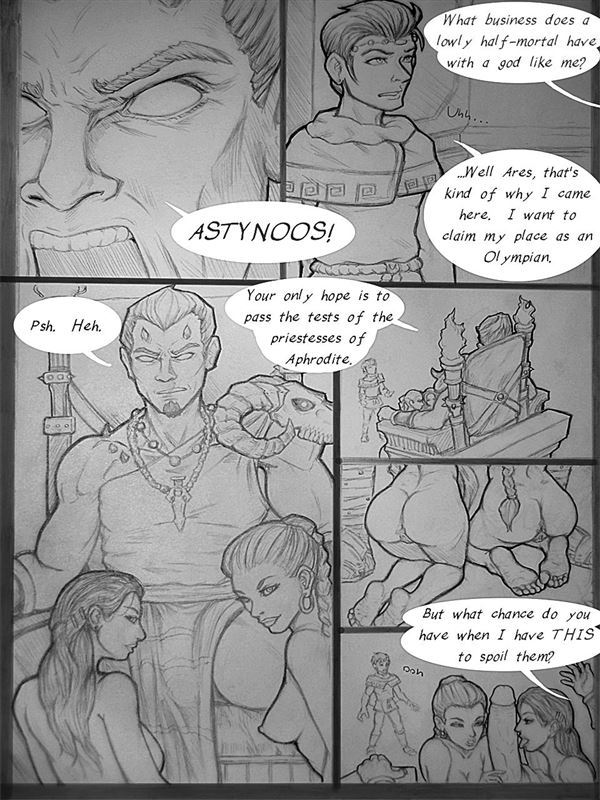 Astynoos and the 4 Priestesses of Aphrodite by 34san