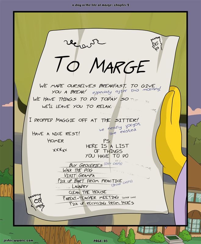 A Day in the Life of Marge 2 by Blargsnarf