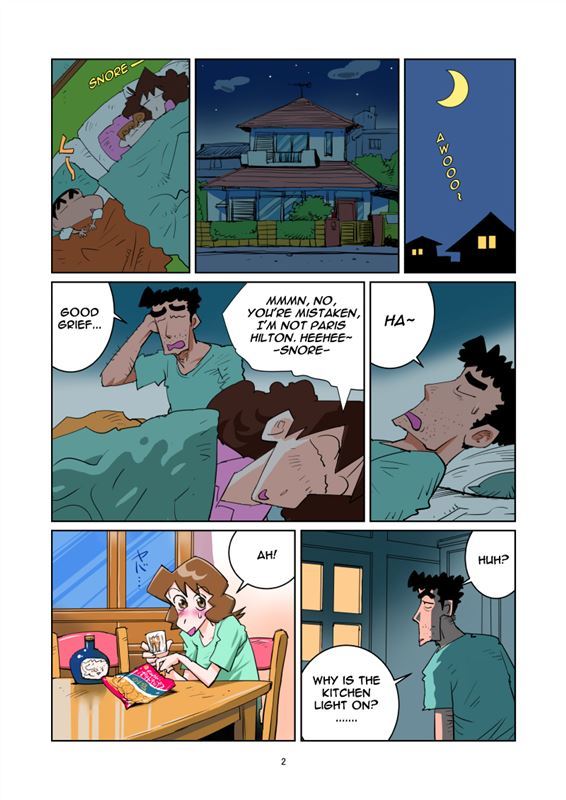 566px x 800px - Nanasi] Freeloading is Difficult â€“ Crayon Shin-chan | Download ...
