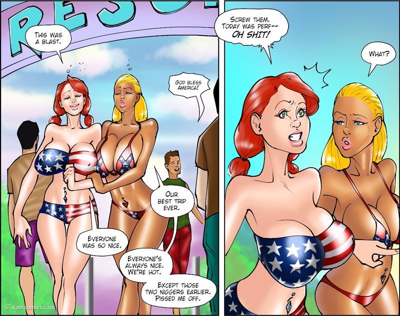 Update interracial comic by Kaoscomics The flag girls get fucked