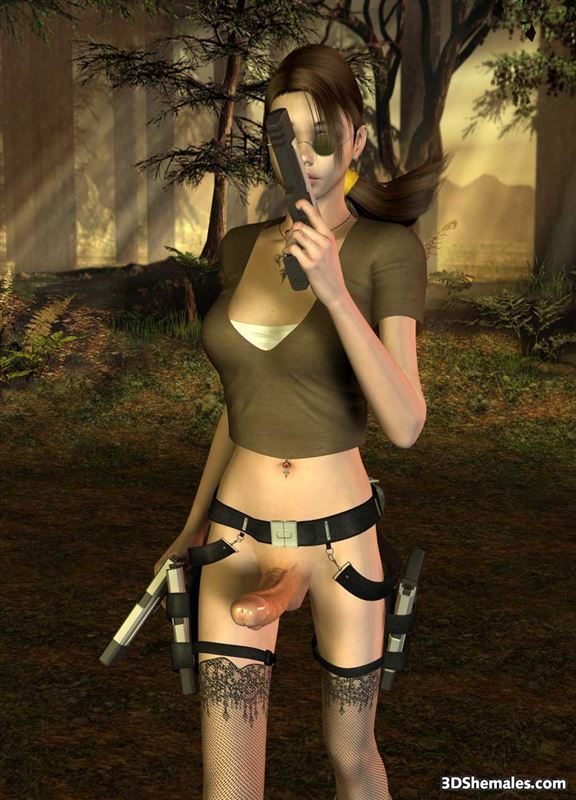 Dickgirl Lara Croft