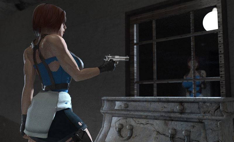 Jill Valentine from Resident Evil In Threesome