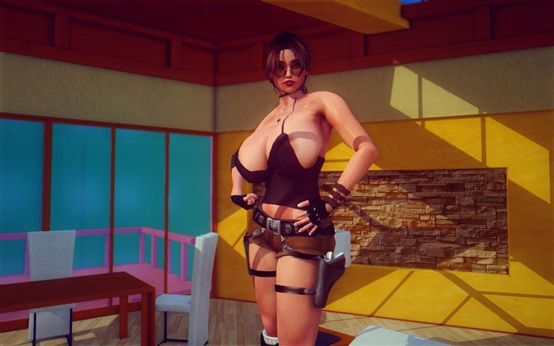 Sexy Lara Croft showing off her amazing boobs in Shassai Klub17 3DX