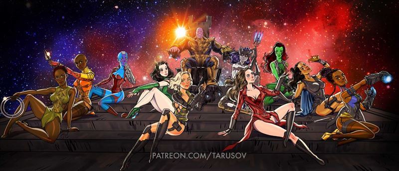 800px x 343px - Andrew Tarusov â€“ Infinity War Pin-Up â€“ Avengers | Download ...