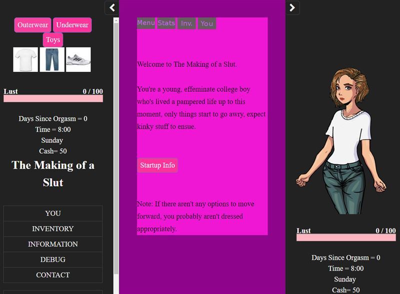 Hot html game by Austinhaney6969 - The Making of a Slut by v0.4.4 Fixed