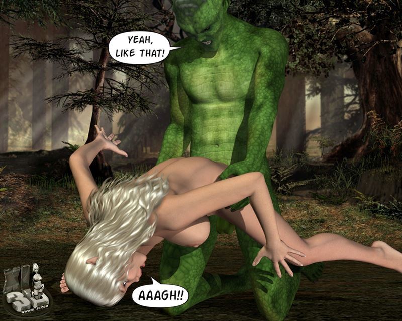 [XL-3D] Sabrina has a wild sexual encounter with the Green Alien