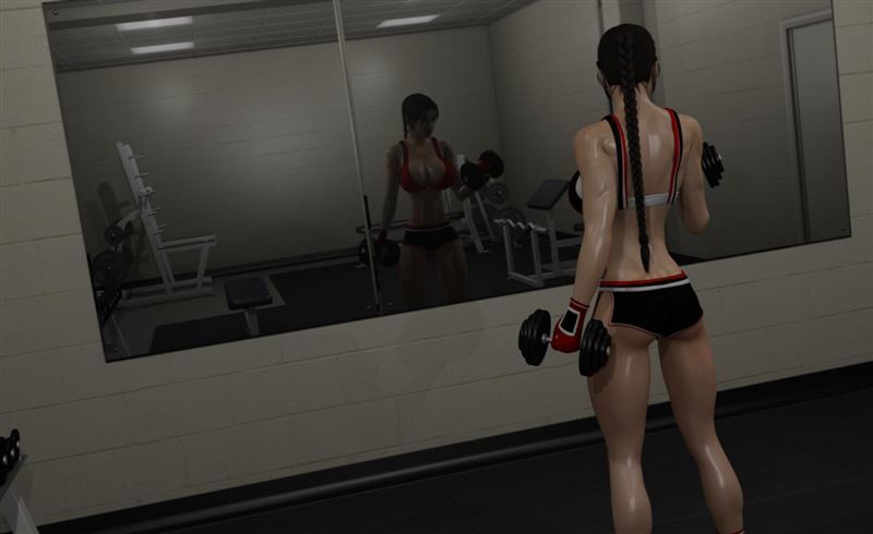 Lara Croft Workout at the Gym with Muscular Shemales from Joos3dart
