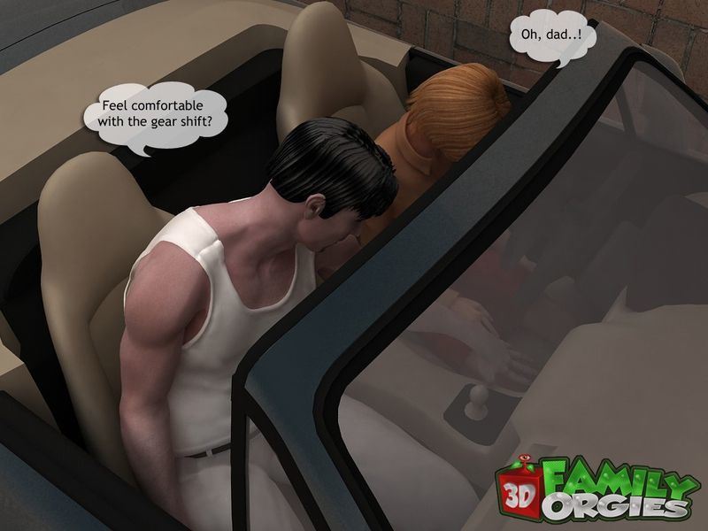 [3DFamilyOrgies] The daddy fuck a daughter in garage