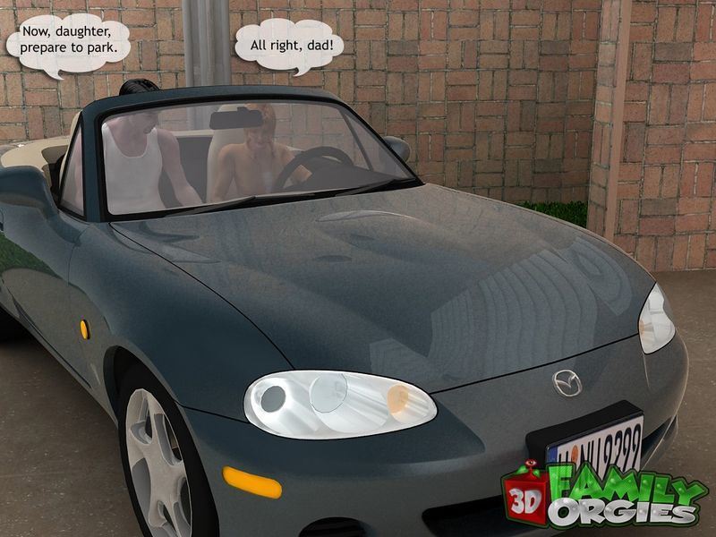 [3DFamilyOrgies] The daddy fuck a daughter in garage
