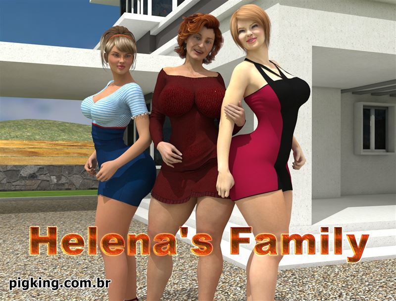 Three hot MILFS in bikini showing off their amazing big asses in Helenas Family by Pig King