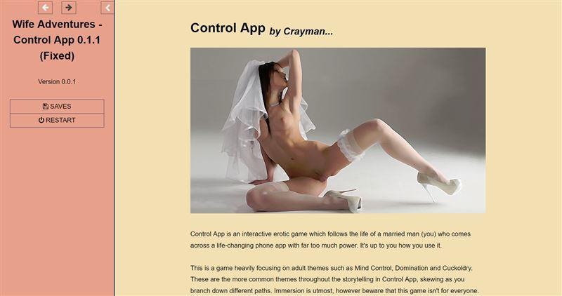 Wife Adventures – The Control App- Version 0.1.3 by Crayman