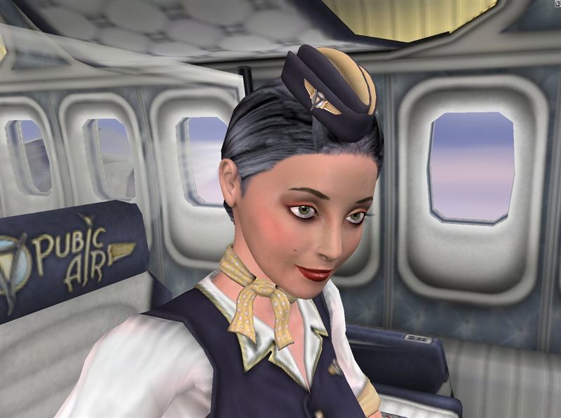 Naughty stewardess
