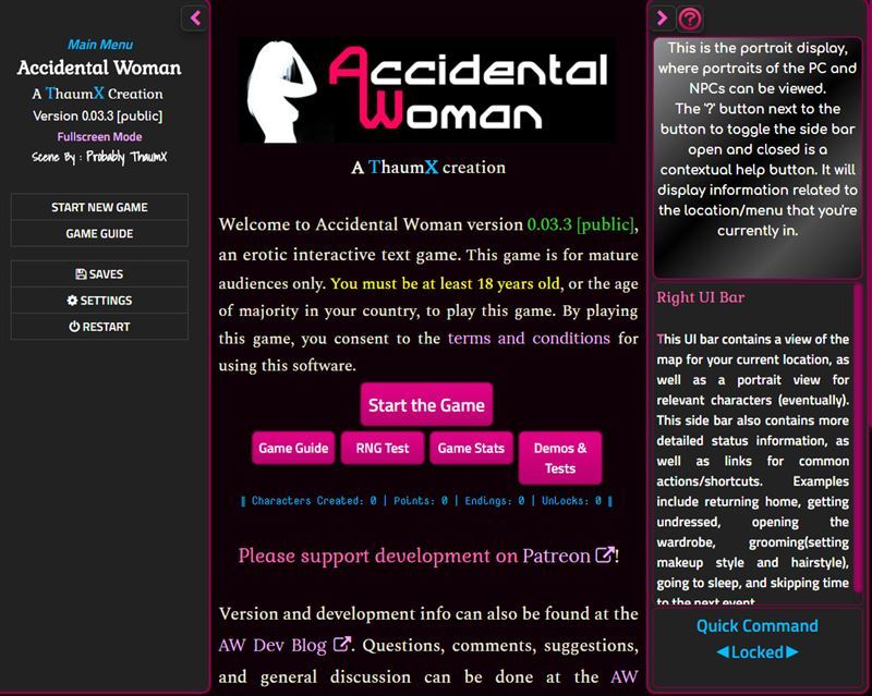 Accidental Woman 0.30.0 + Cheats by ThaumX