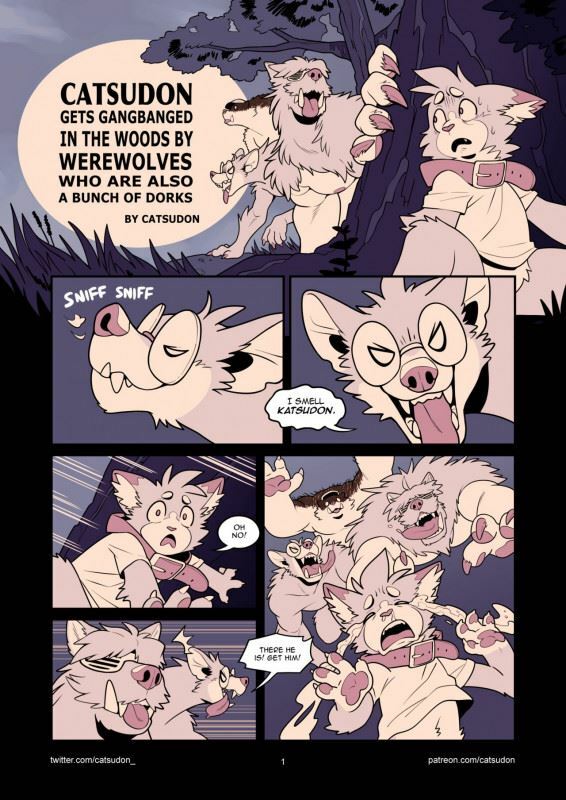Catsudon - Catsudon Gets Gangbanged In the Woods By Werewolves Who Are Also a Bunch of Dorks