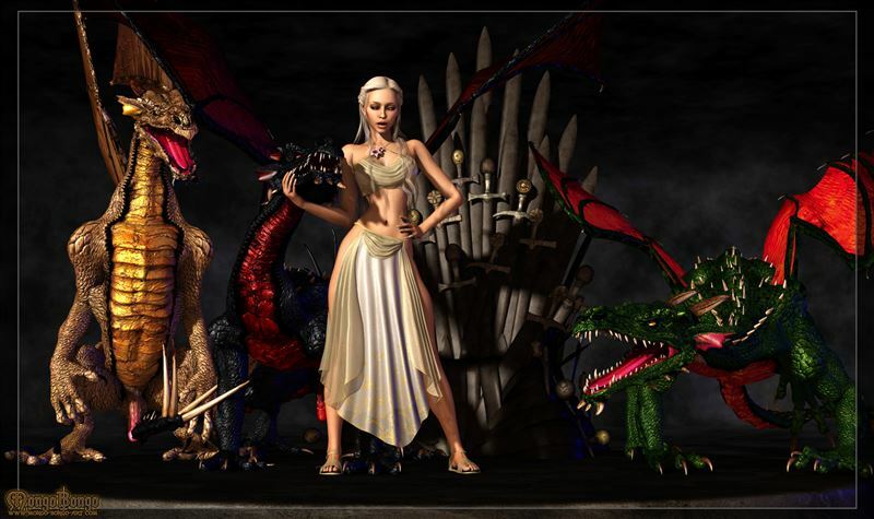 Daenerys With Dragon From Games of Thrones by Mongo Bongo