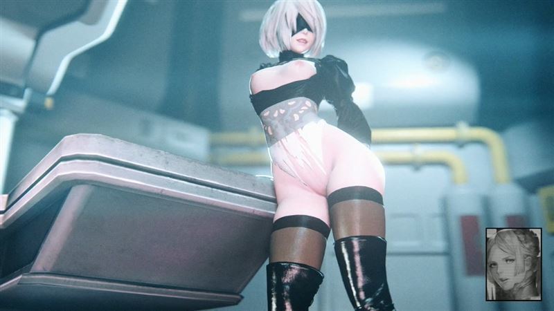 Gif Comic with 2B from Nier Automata