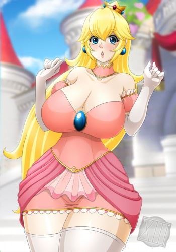 Princess Peach And Herley Quinn In Erotic Art Collection By Waifuholic