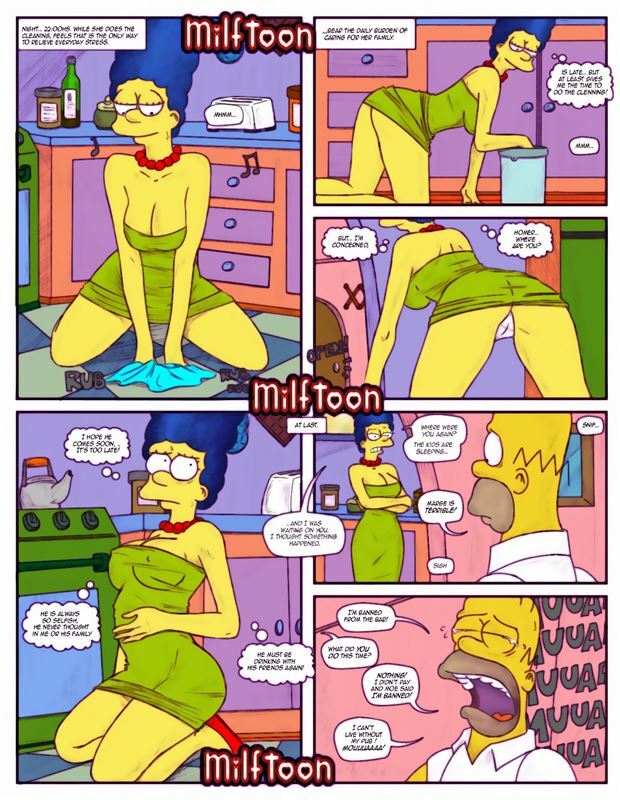 Milftoon – Marge Simpson Blackmailed by Moe