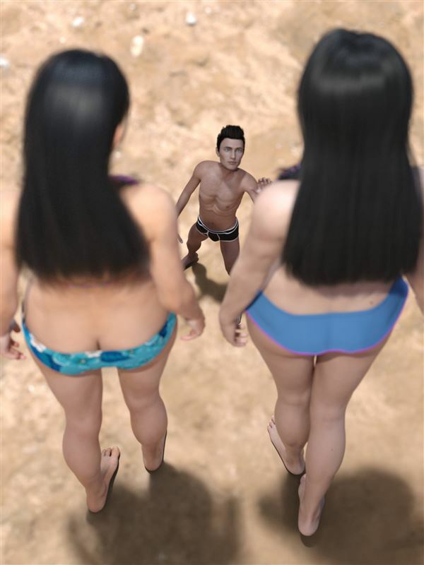 Yasu-Tsuyokute - A Man Picking Up Girls on The Beach