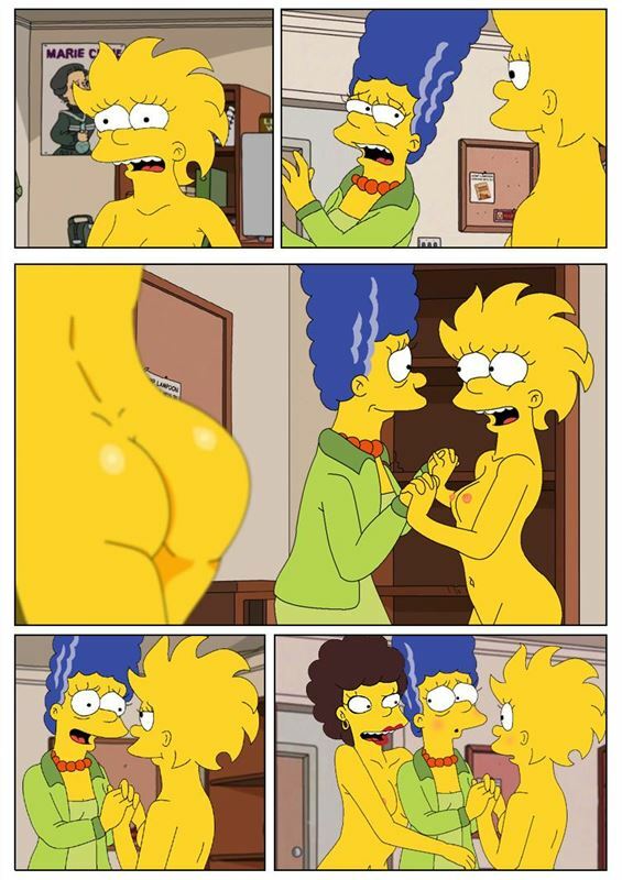 Marge and Lisa Simpsons go Lesbian