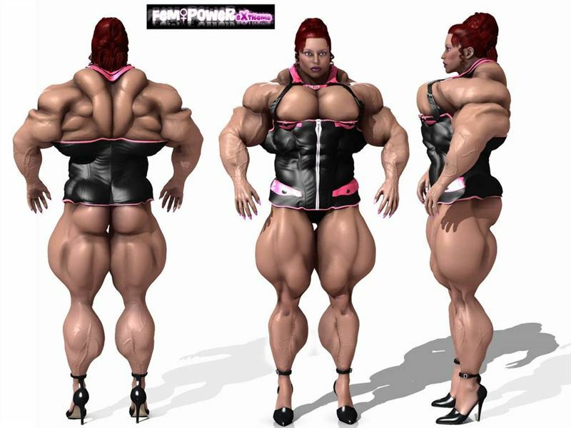 Muscle girls 3D models Part 1 by Tigersan
