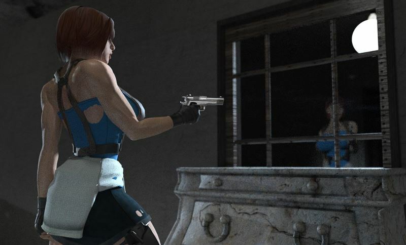 Jill Valentine from Resident Evil In Threesome
