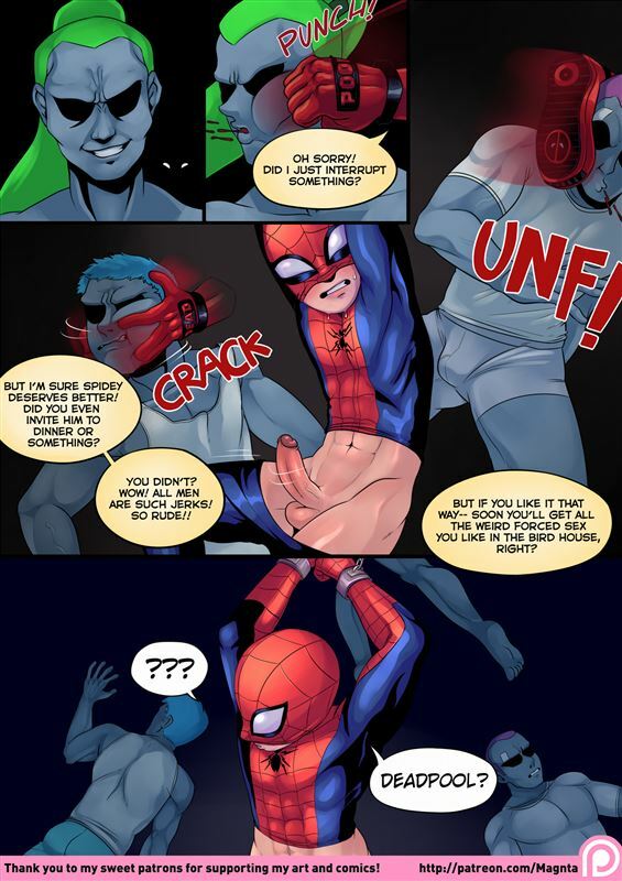 Spiderman and Deadpool go Homosexual