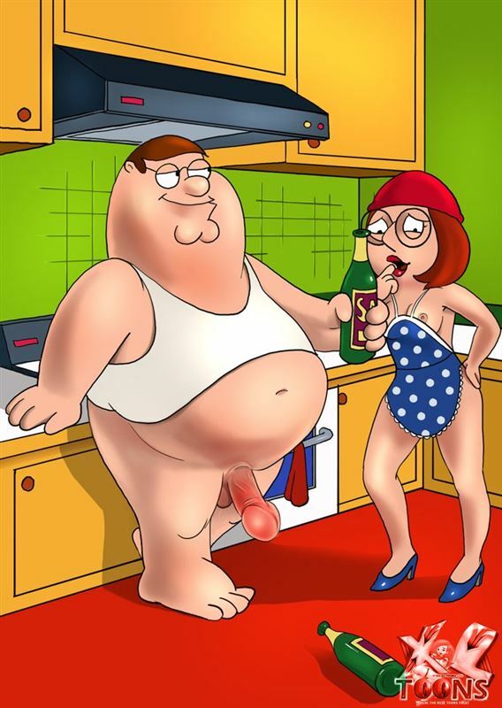 XL-Toons – Meg Gets Fucked By Peter In The Kitchen While Lois Is Away