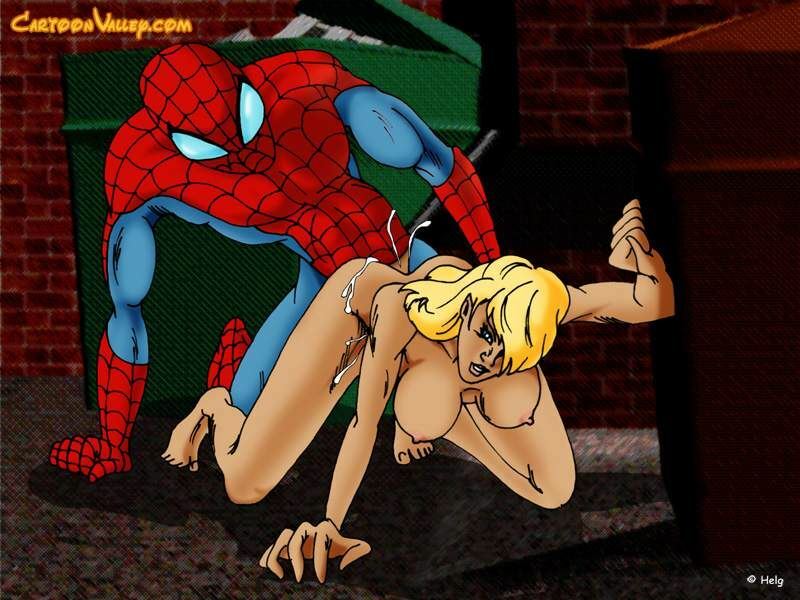 CartoonValley - Spiderman fucks Gwen in an alley