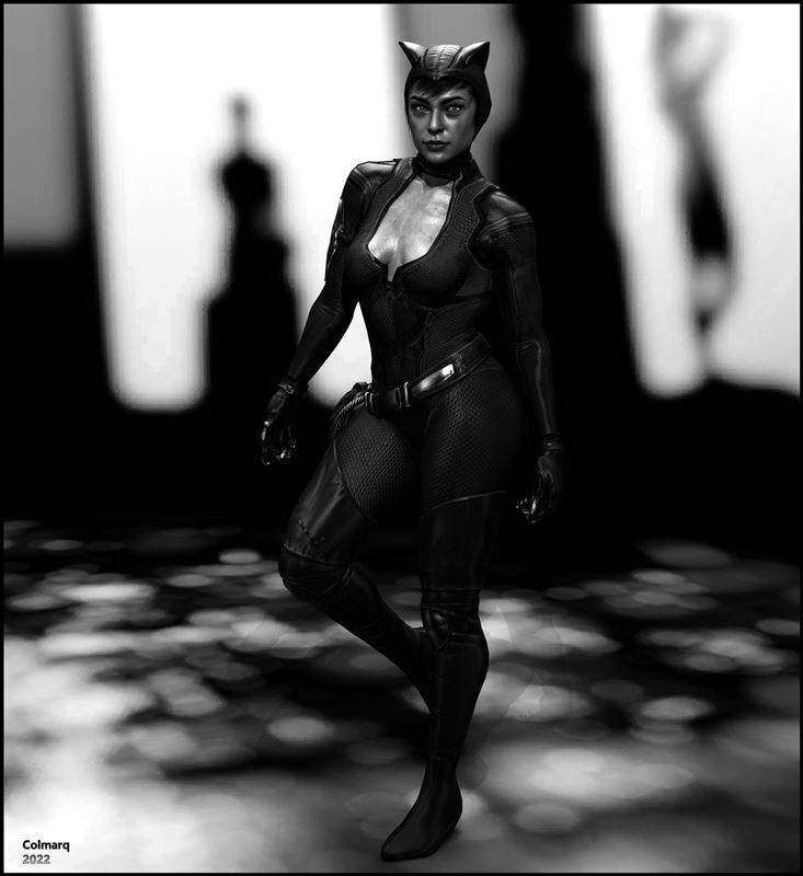 Colmarq – Catwoman INJ2… Monochrome Studio Shoot