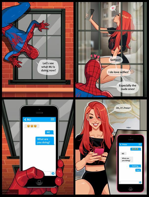 Olena Minko - Mary Jane and unexpected visitor (Spider-Man)