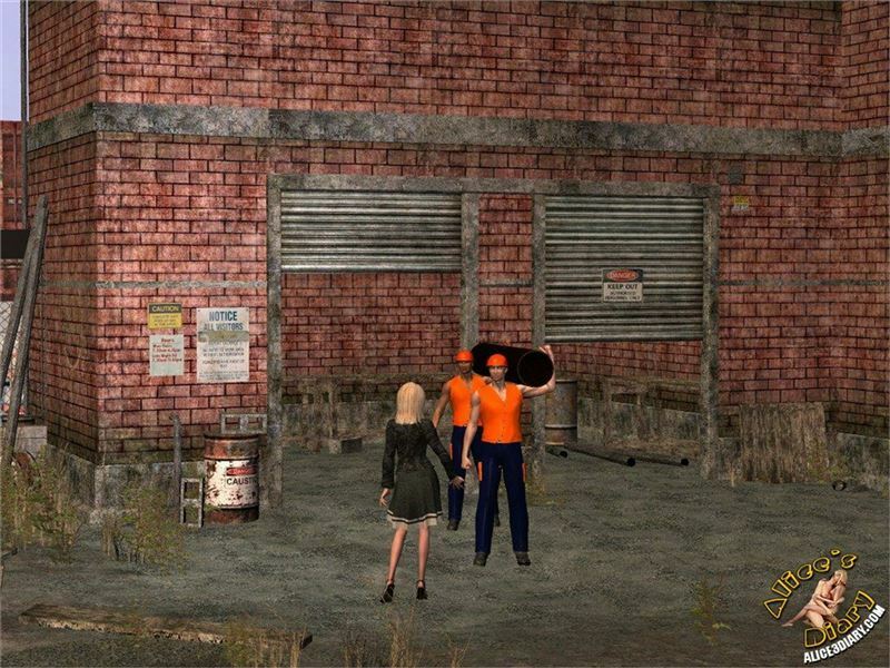 Alice3Diary - Gang bang in the industrial interior